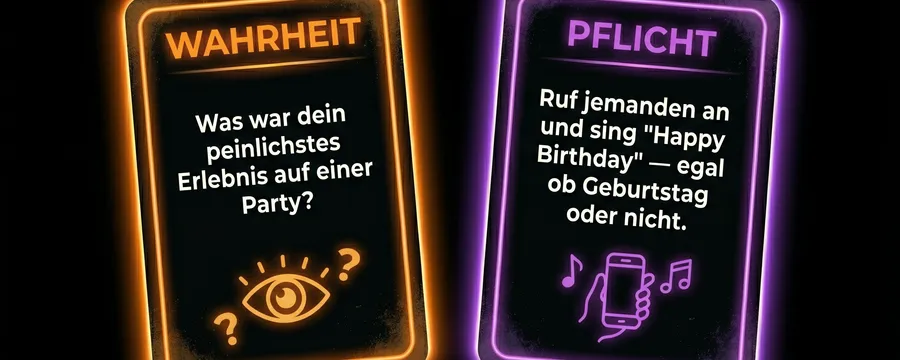 Wahrheit oder Pflicht Trinkspiel in Aktion